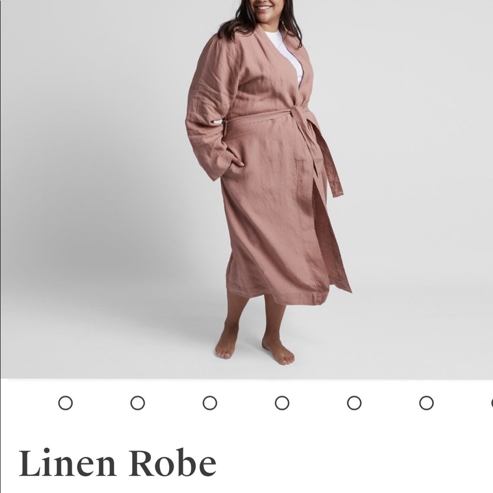 Parachute Linen Robe in clay